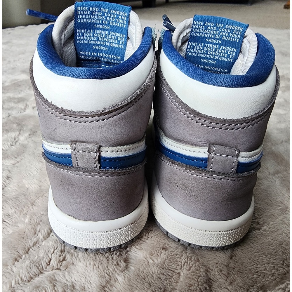 Nike Air Jordan 1 Retro High OG True Blue Toddler Shoes 9C - Picture 4 of 10